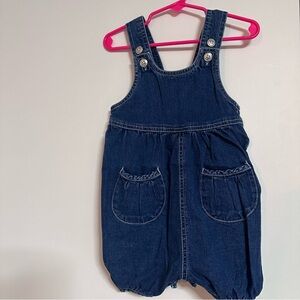 Vintage Baby Gap Blue Denim Overalls Relaxed Fit 100% cotton